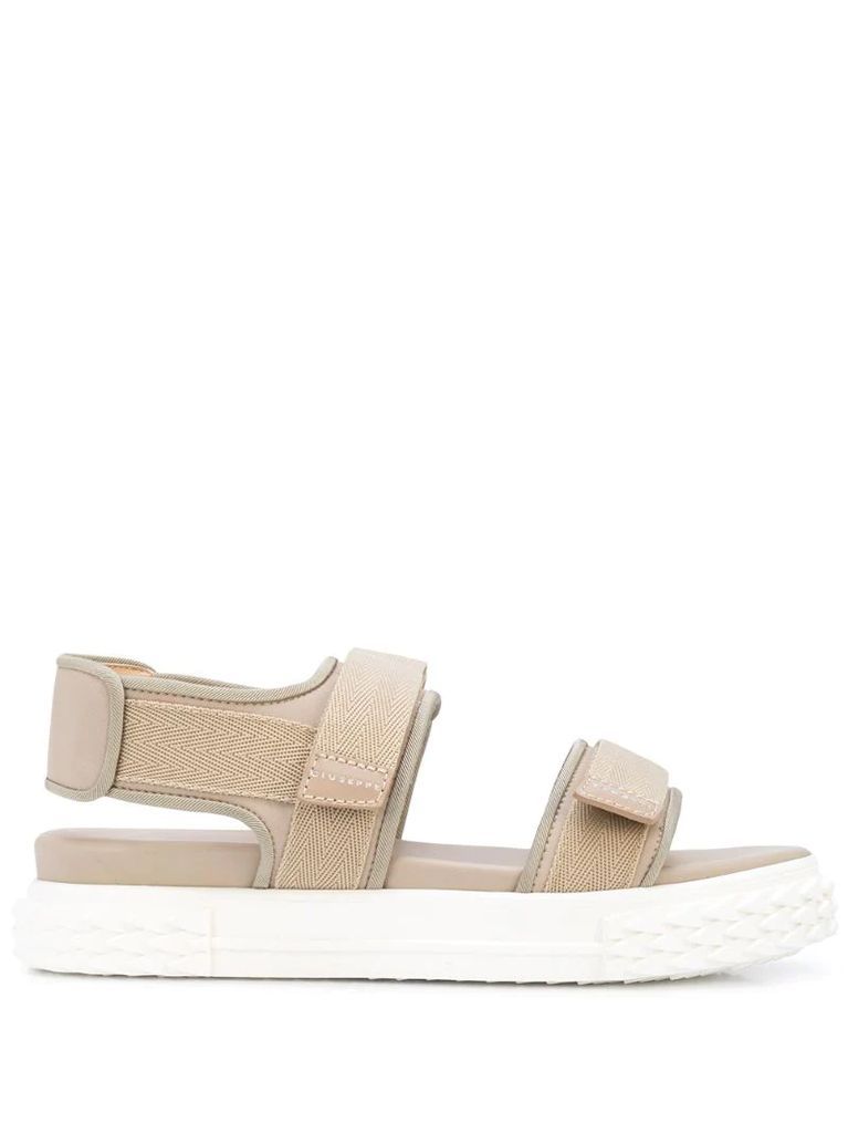 touch strap flat sandals