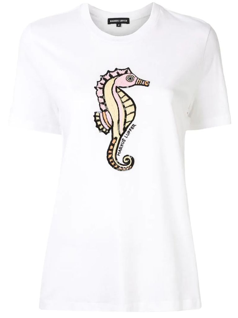 sequin Sea Horse T-shirt