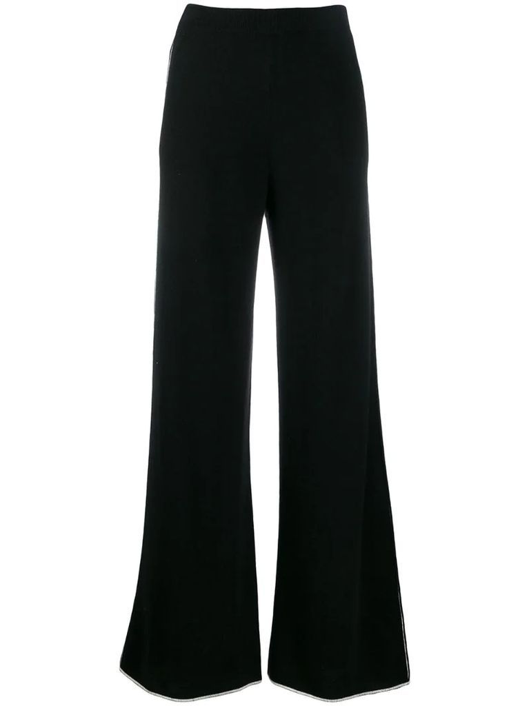 flared cashmere trousers