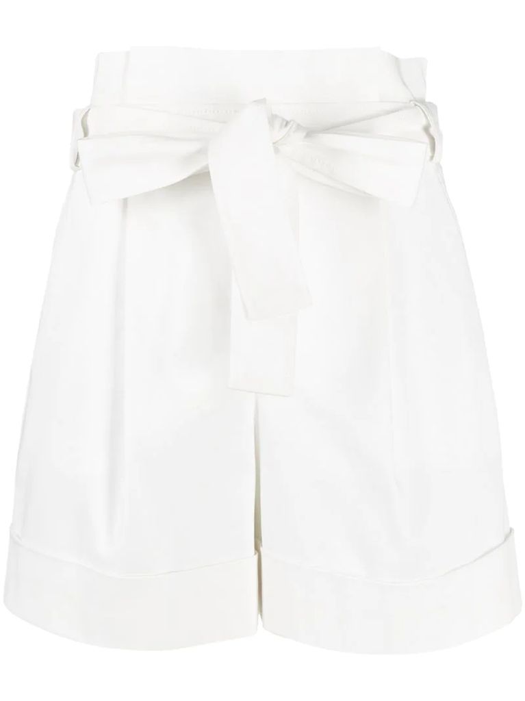 tailored paperbag waist shorts