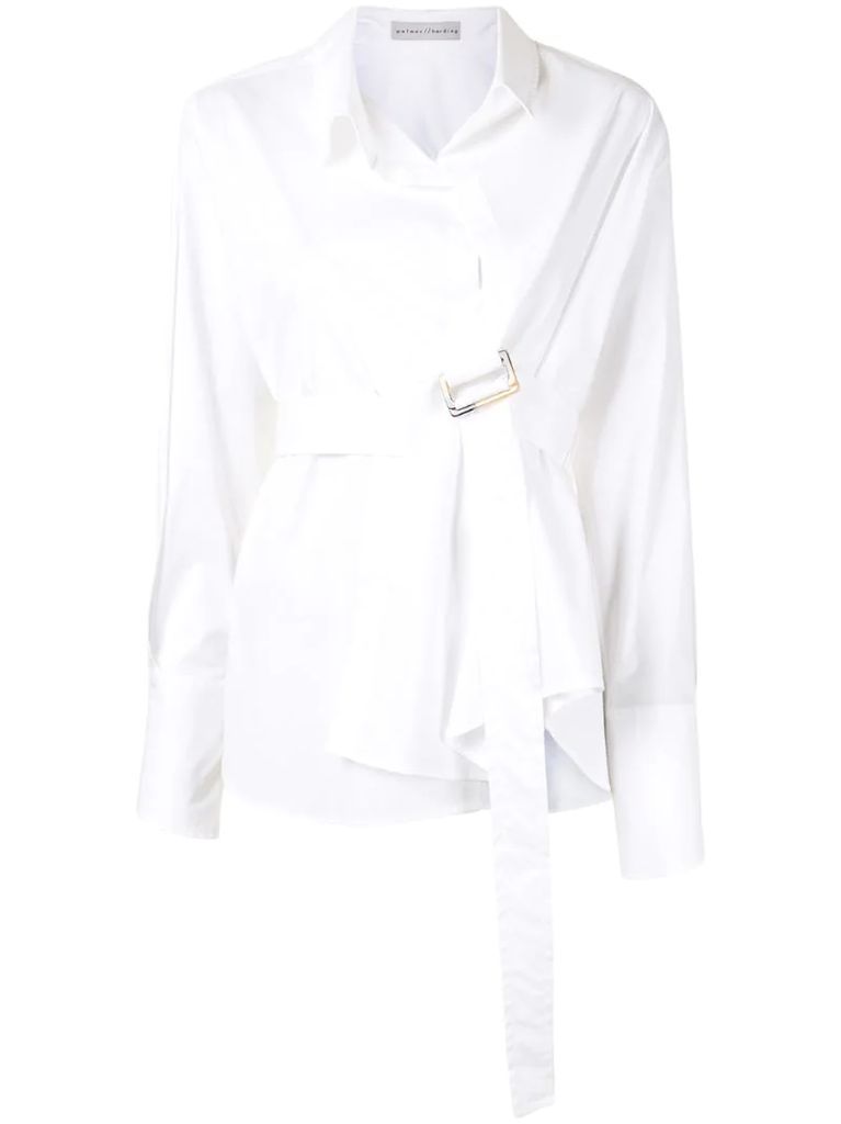 Calli wraparound long-sleeve shirt