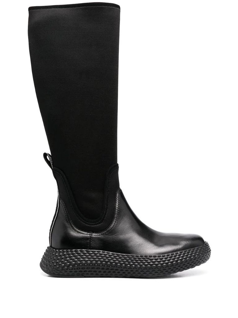 stretch-fit panelled boots