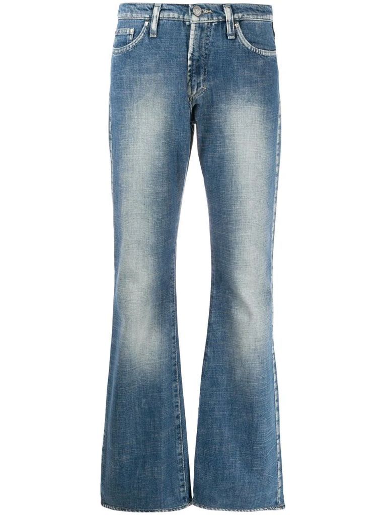 2000s faded bootcut jeans