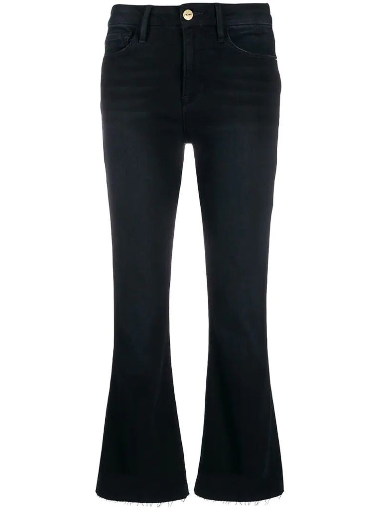 high rise cropped jeans