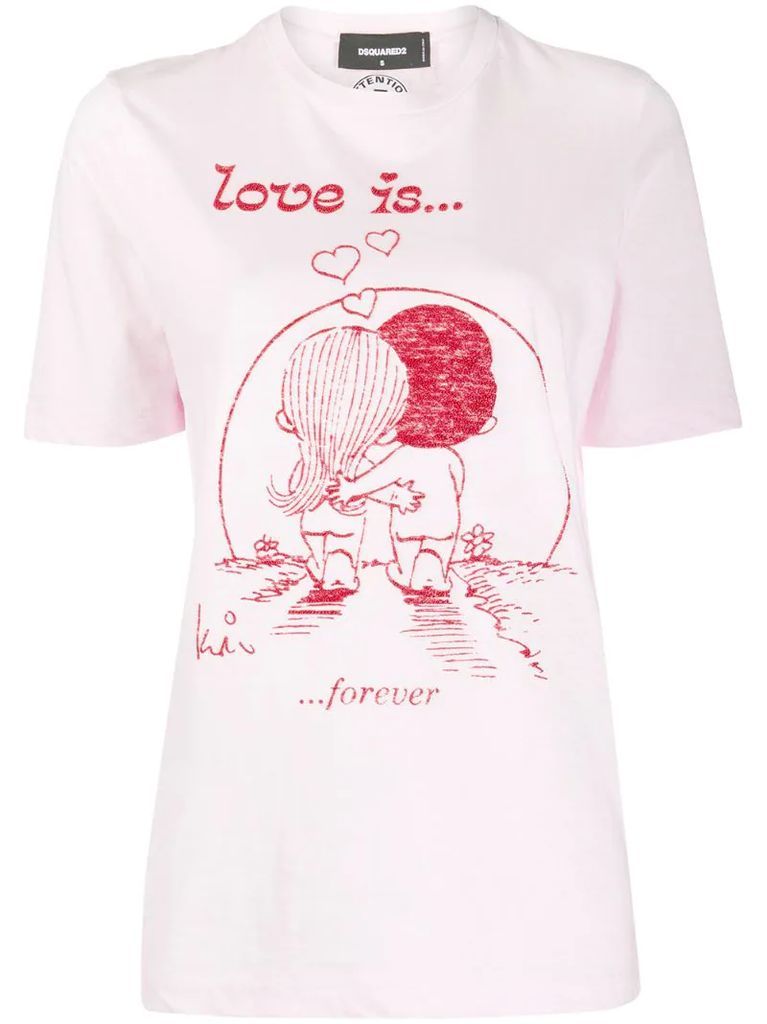 Love Is Forever-print T-shirt