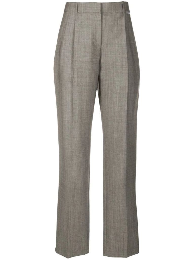 pleated tailored trousers