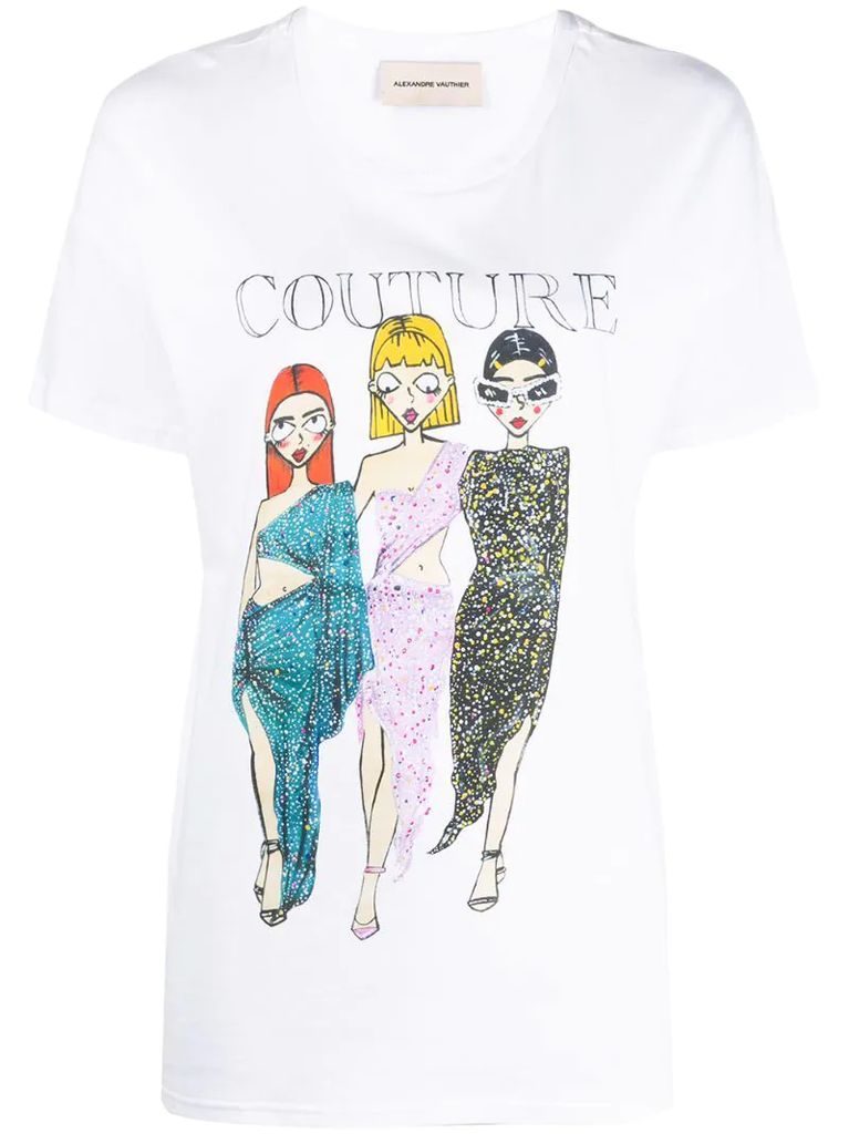 Couture print T-shirt