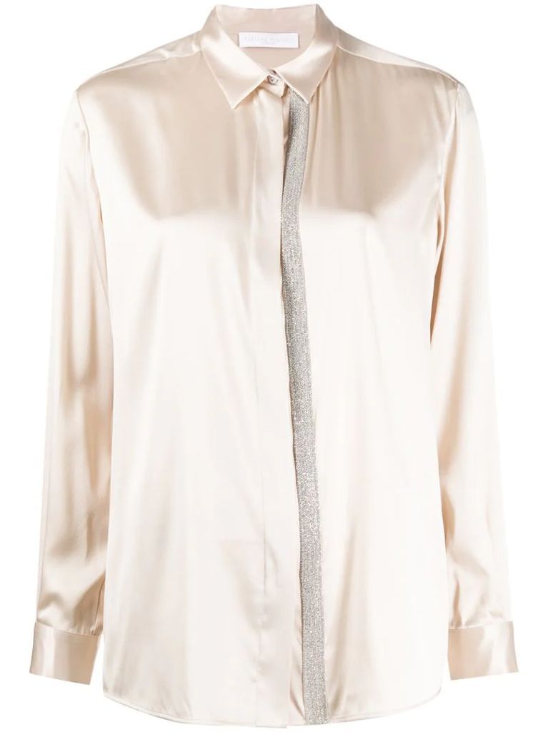 metallic-sheen blouse