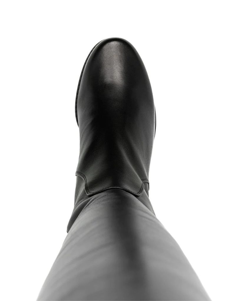 knee-length slip-on boots
