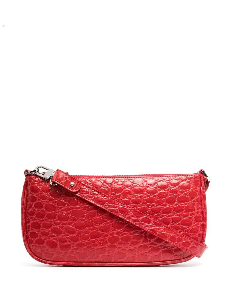 embossed-leather shoulder bag