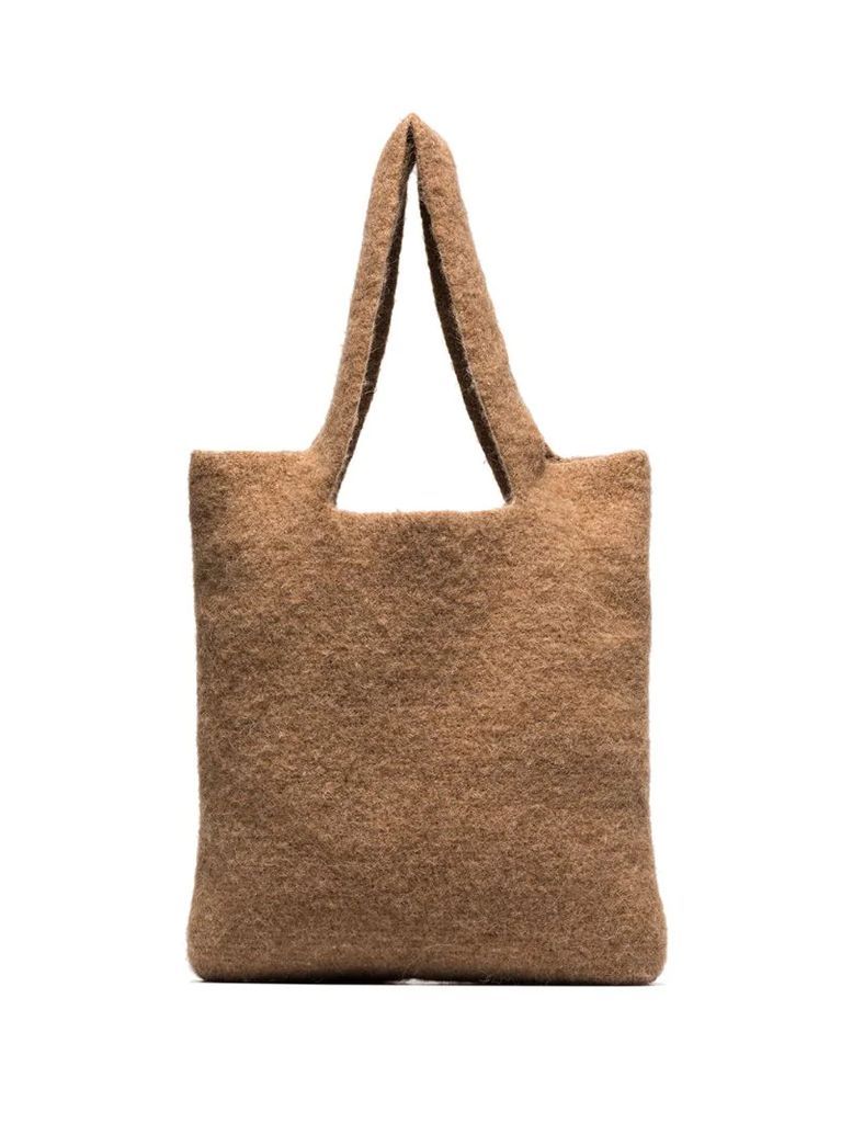 knitted style tote bag