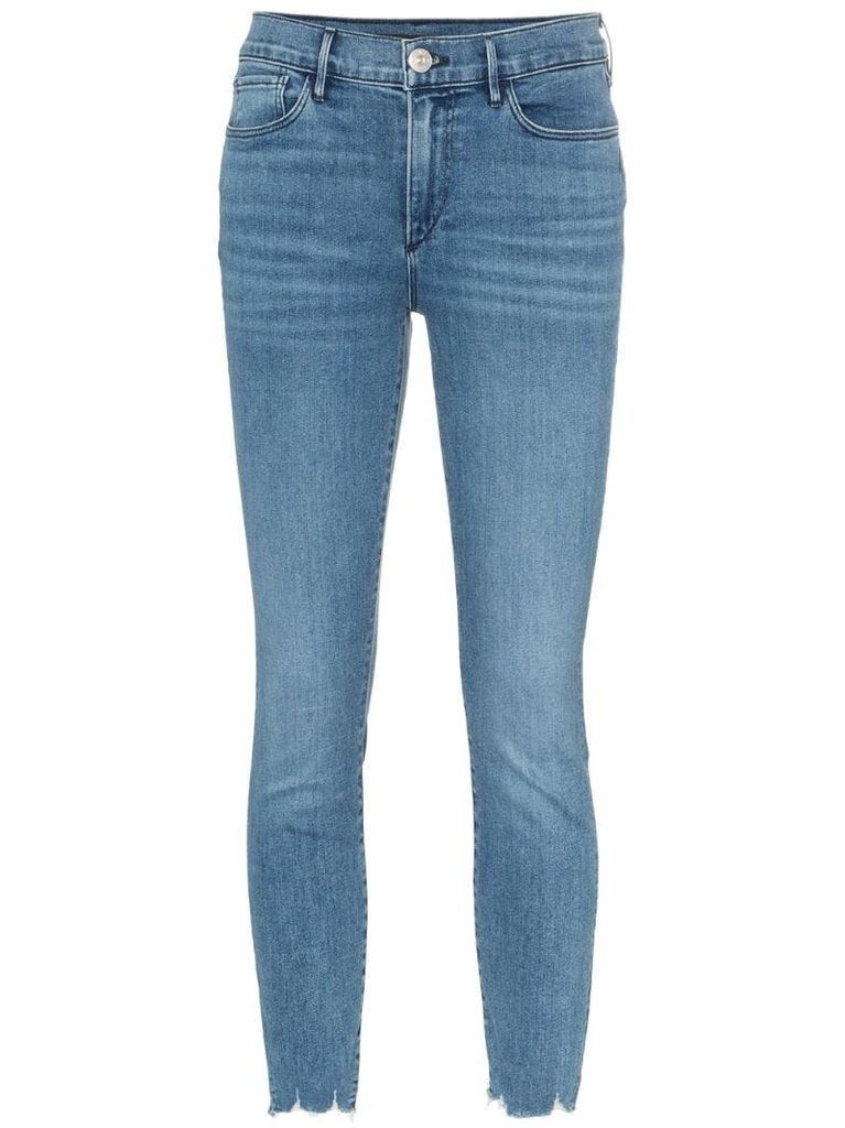mid-rise cropped skinny jeans