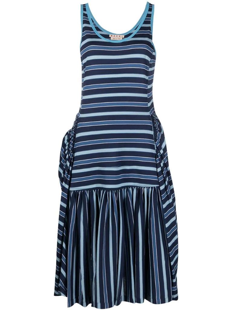 striped cotton jersey dress