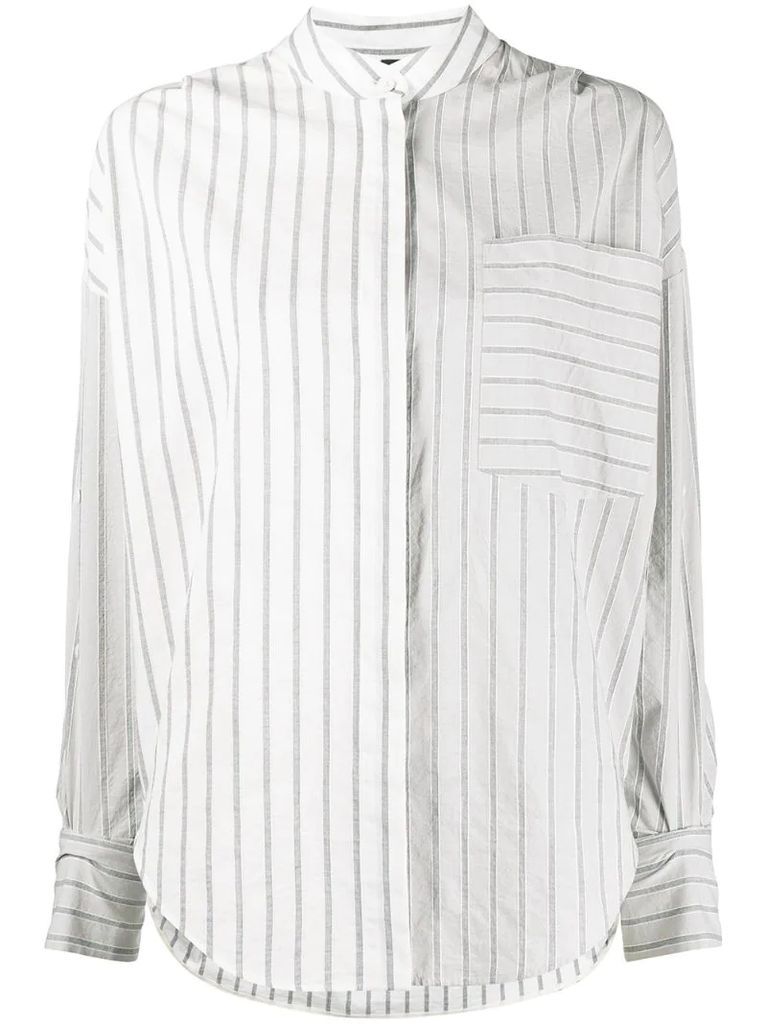 stripe-print cotton shirt