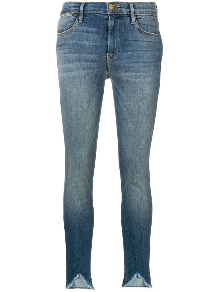 frayed skinny jeans