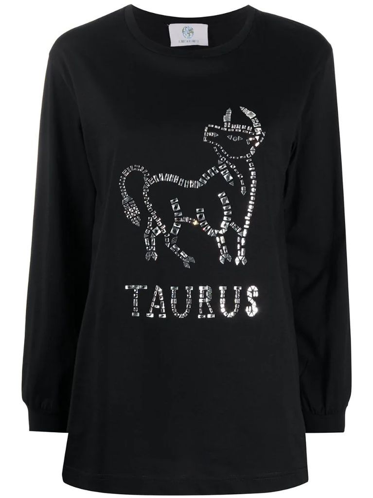 Taurus crystal-embellished jumper