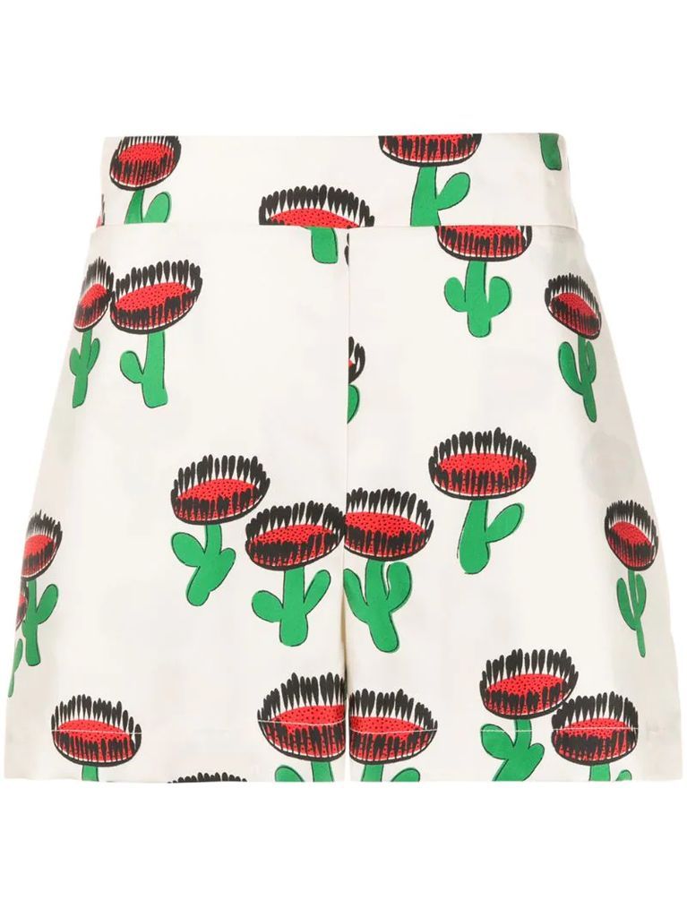 cactus print shorts