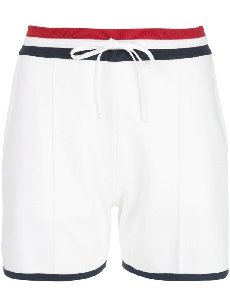 stripe detail short shorts