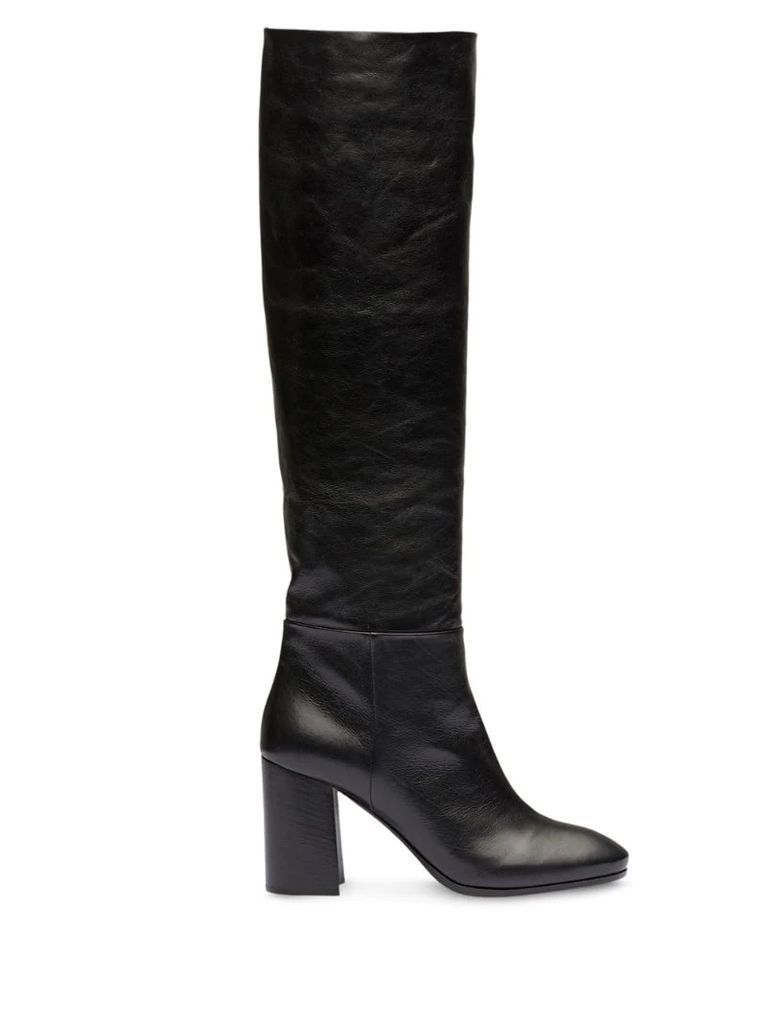 pull-on knee high 85mm boots