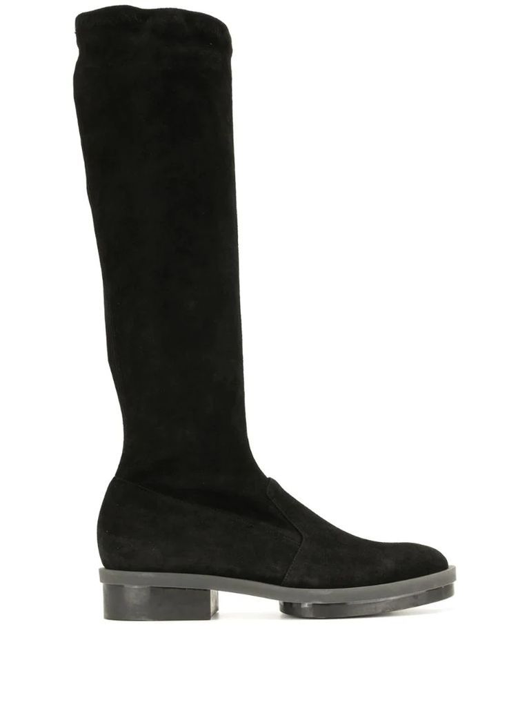 Road stretch suede boots