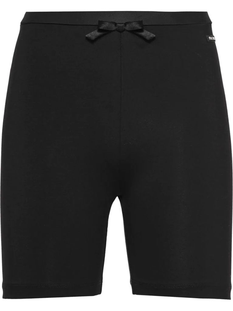 bow-detail cycle shorts