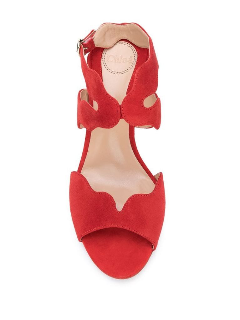 scalloped 60mm sandals