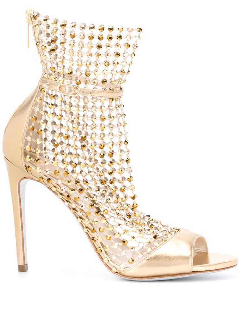 chain-mail cage sandals