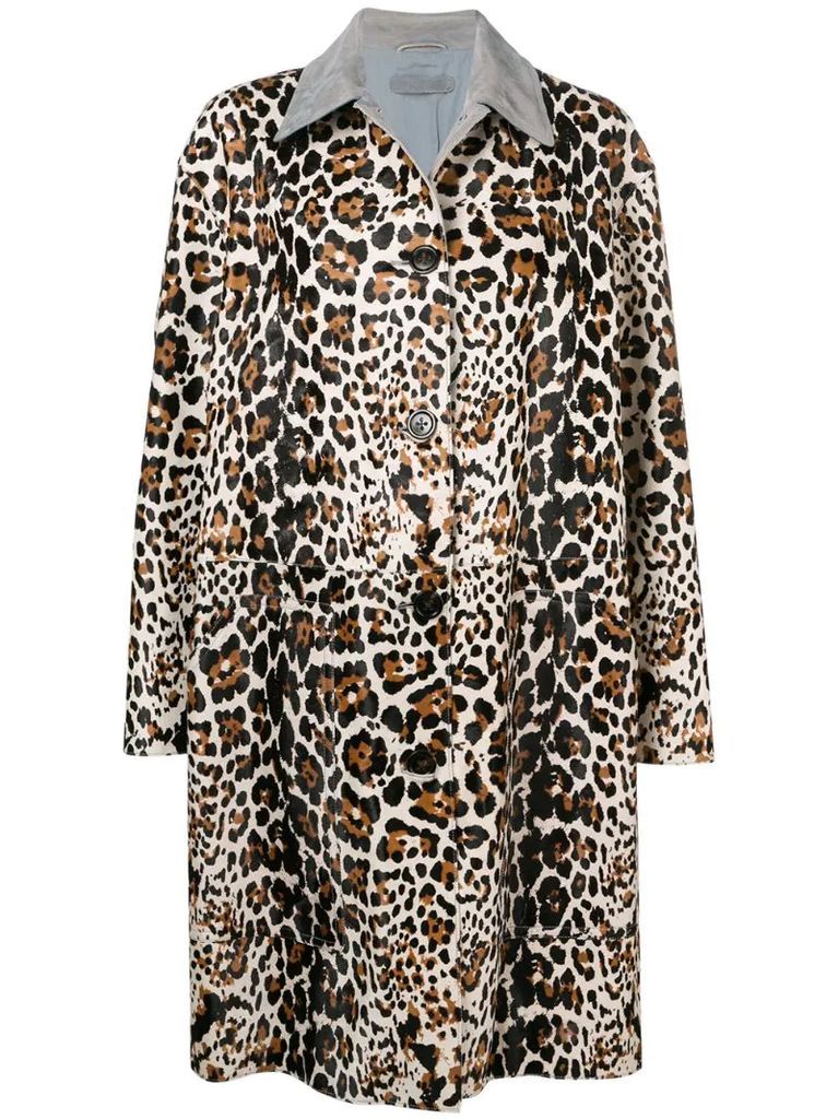 leopard print coat