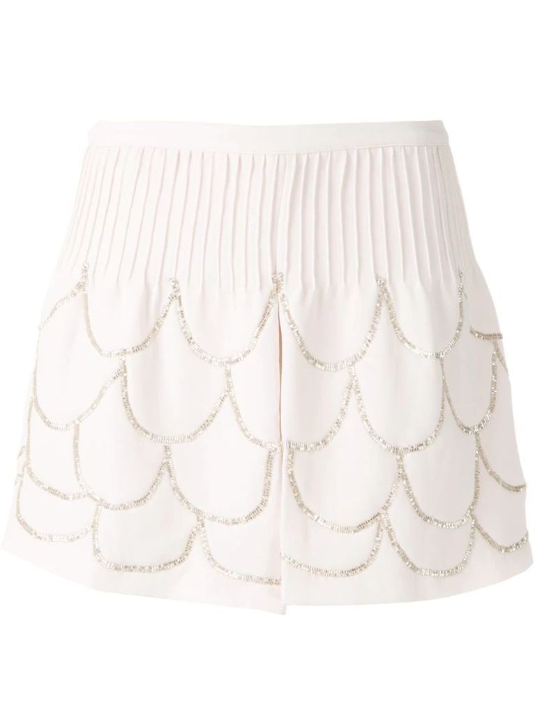 Pie Couture embroidered shorts