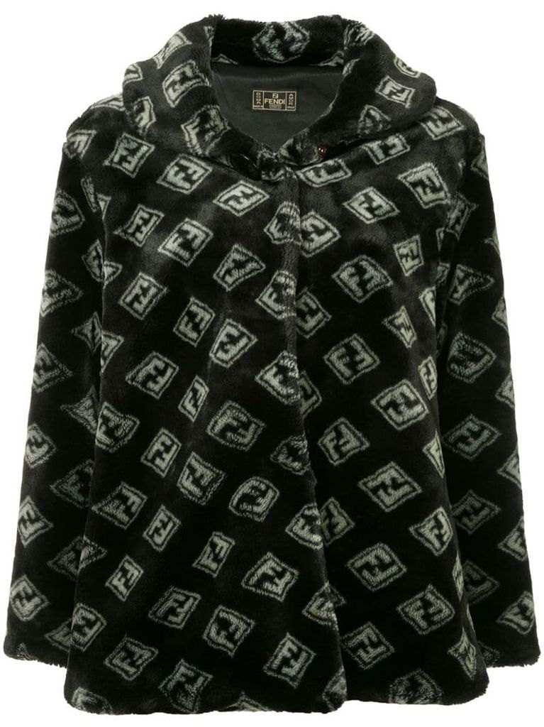 Zucca pattern long sleeve coat