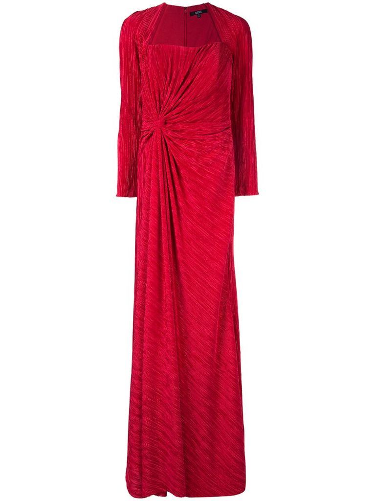 pleated drape gown