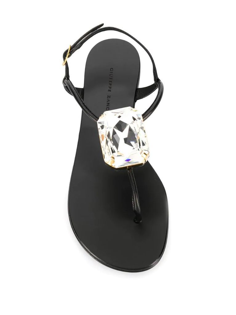 jewelled thong sandals