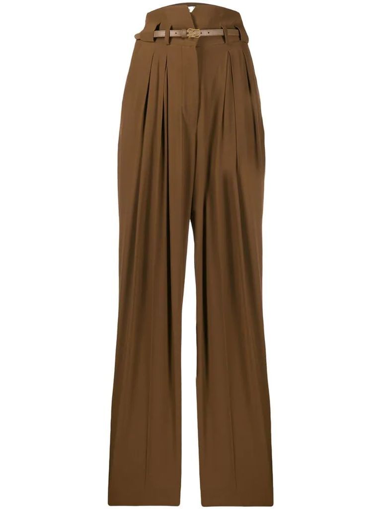 high rise darted trousers