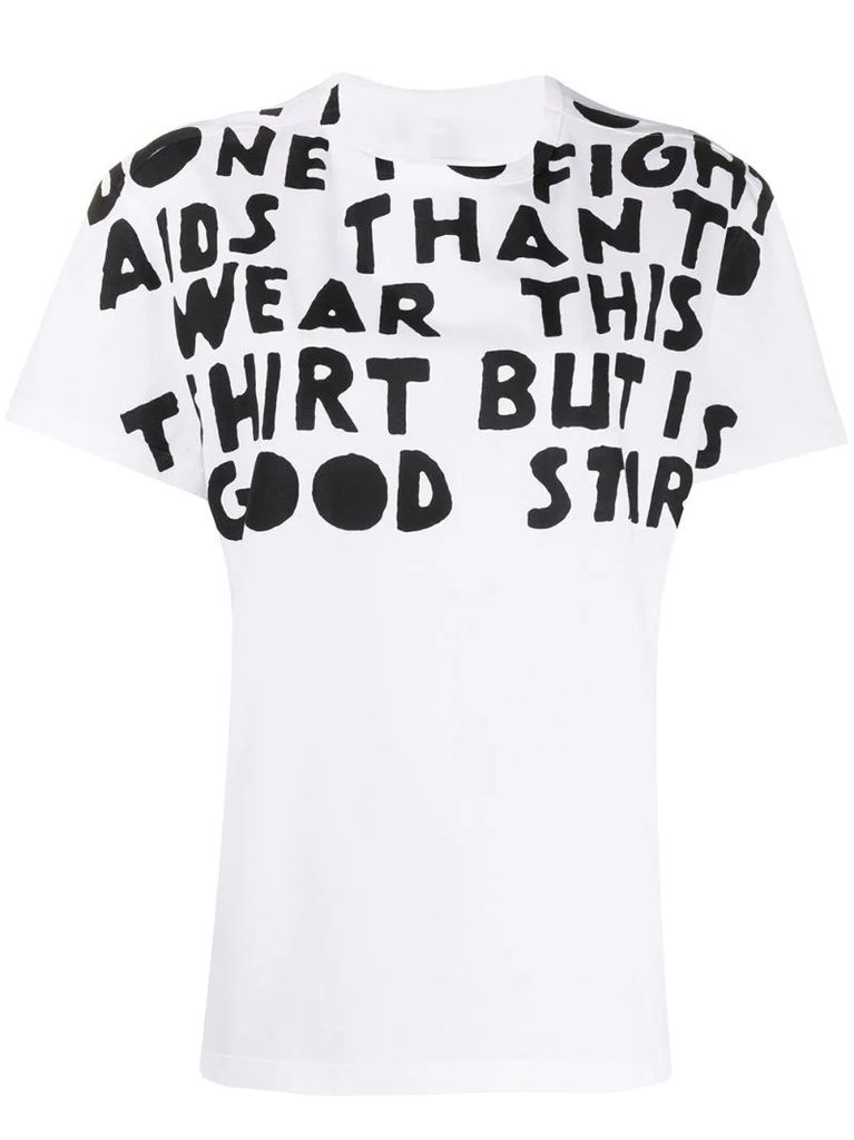 AIDS Charity-print T-shirt