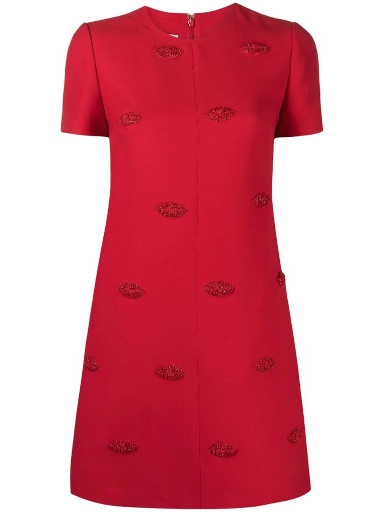 Le Rouge embroidered mini dress