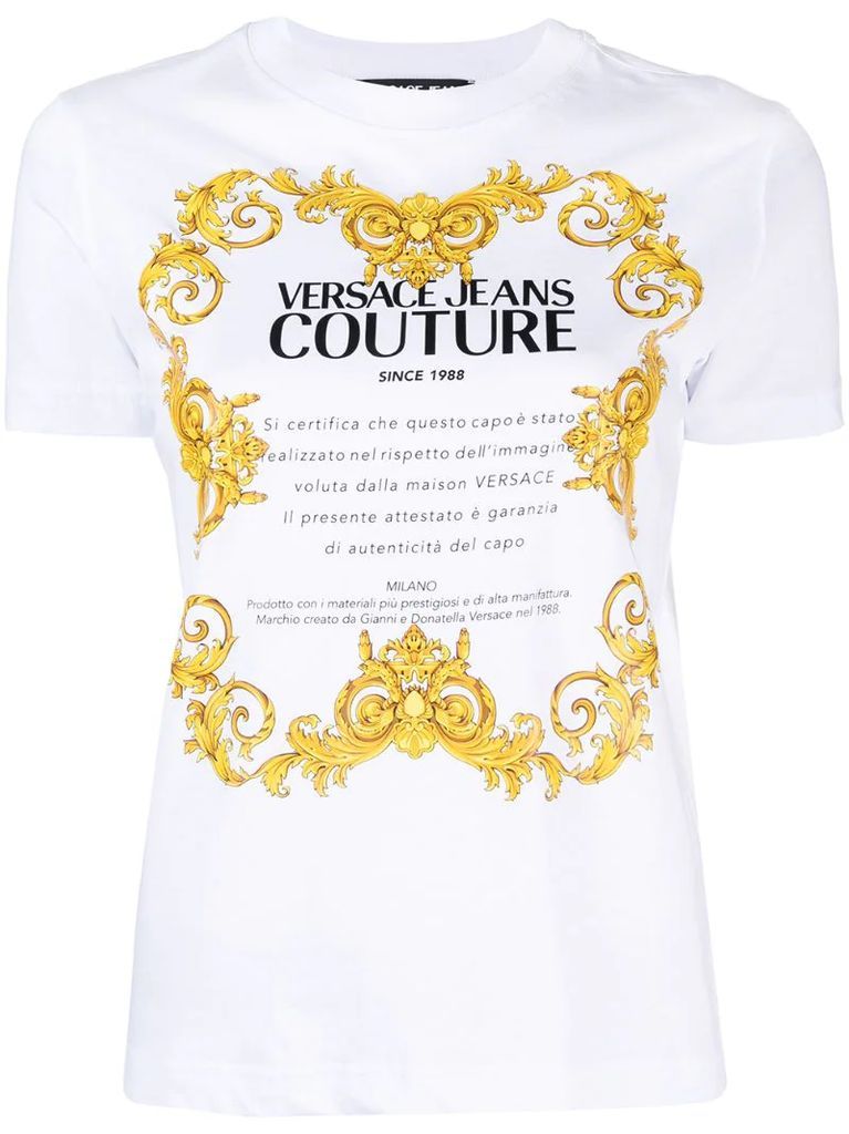 Etichetta Baroque-motif T-shirt