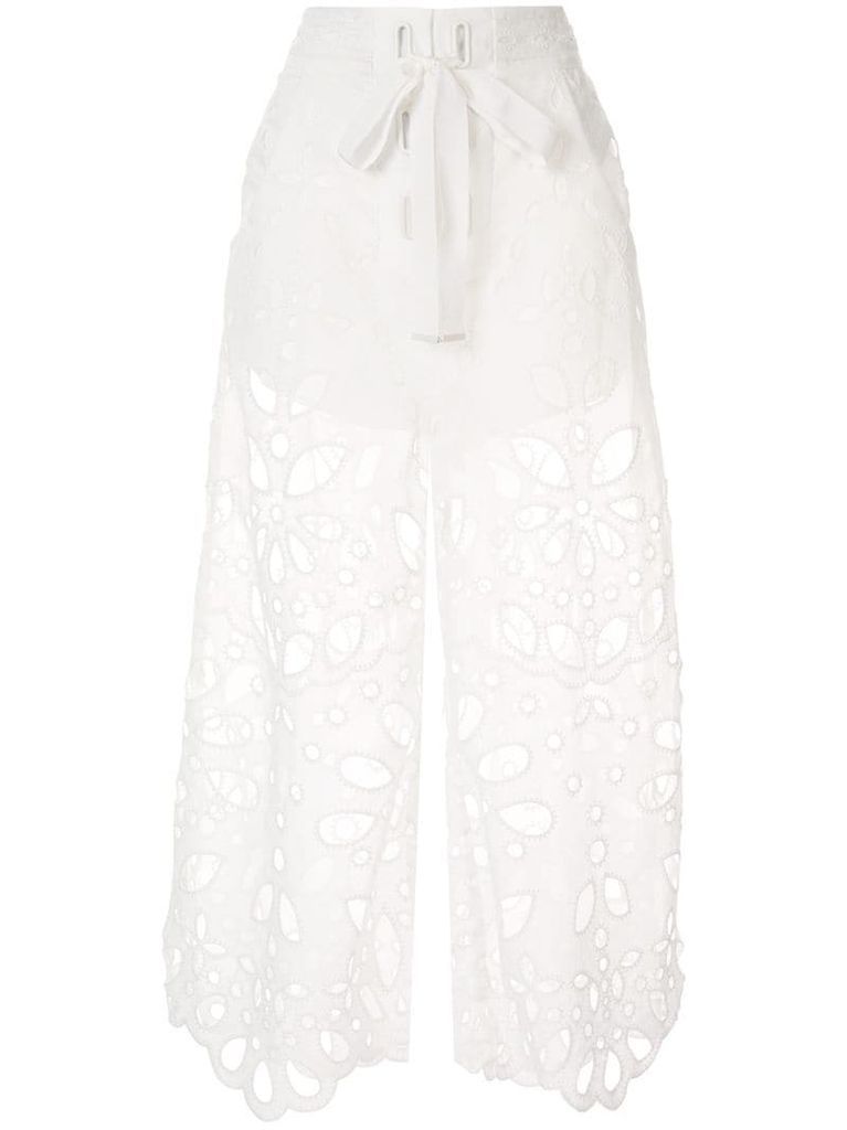 embroidered Baudelaire culottes