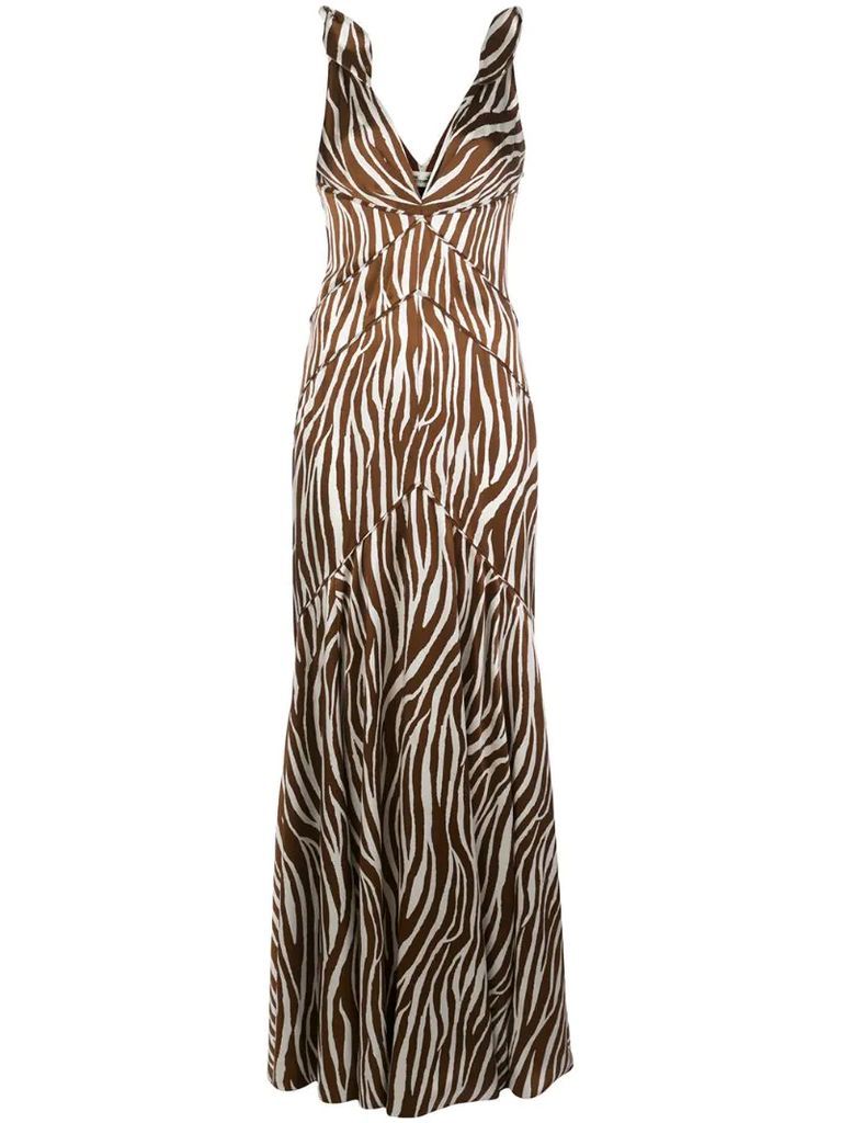 Scarlette zebra print gown