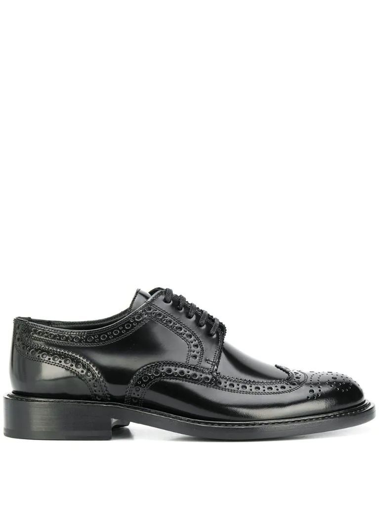 Army perforated derby shoes