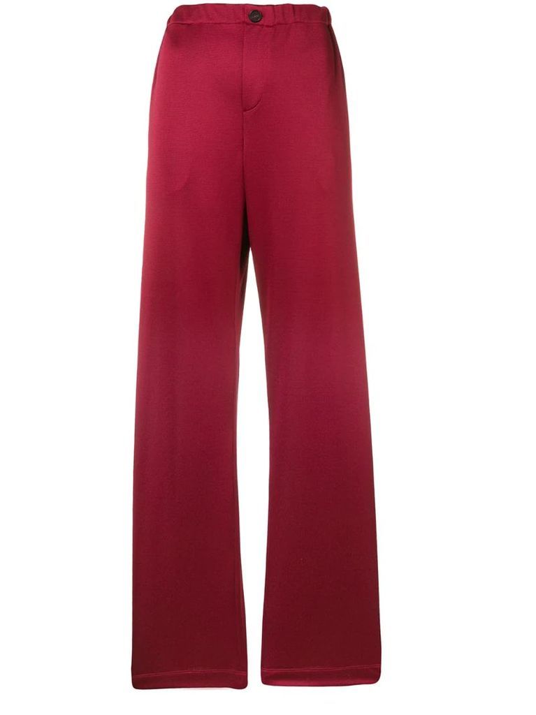 mid rise palazzo trousers