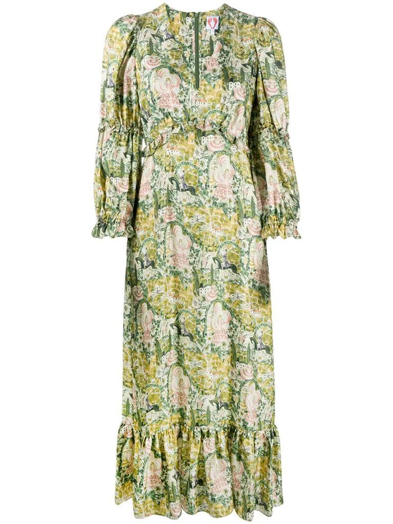 Rosemary silk midi dress