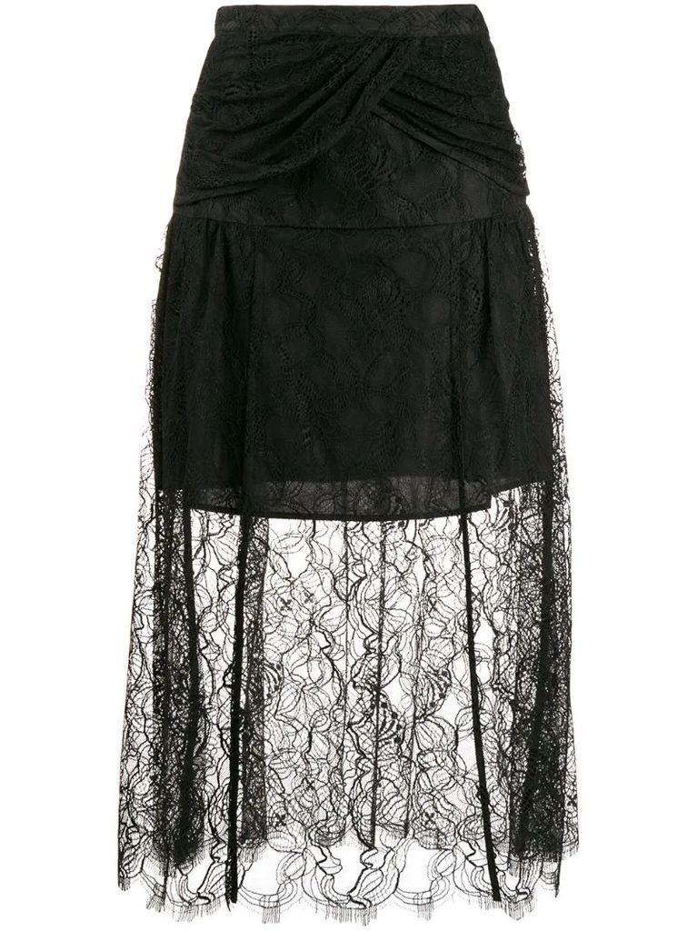 lace layered skirt