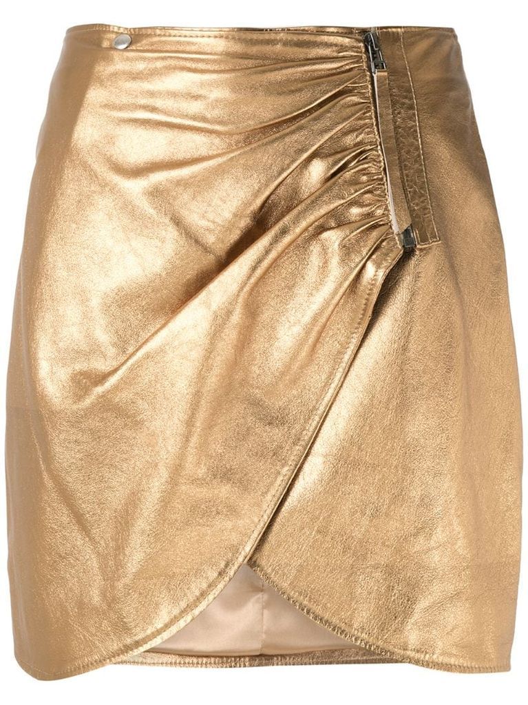 Sauge metallic drape skirt