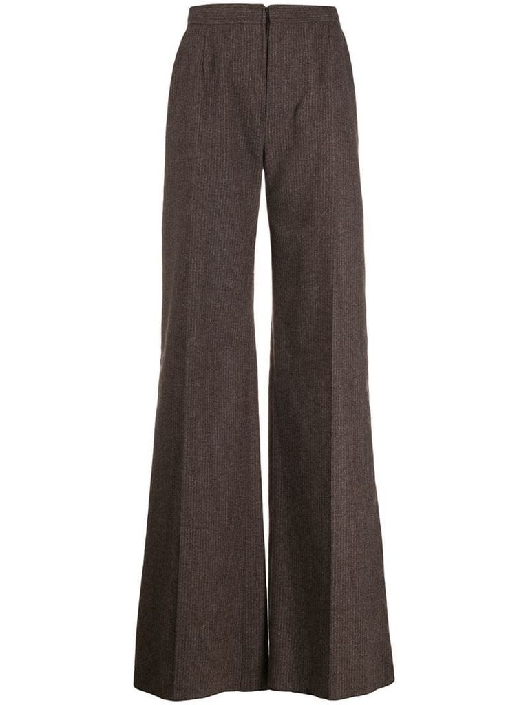 1970's pinstriped flared trousers