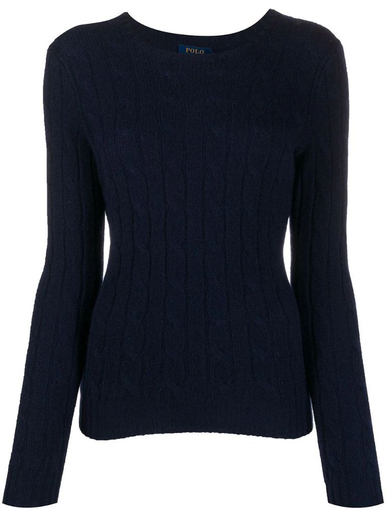 slim fit cable knit jumper