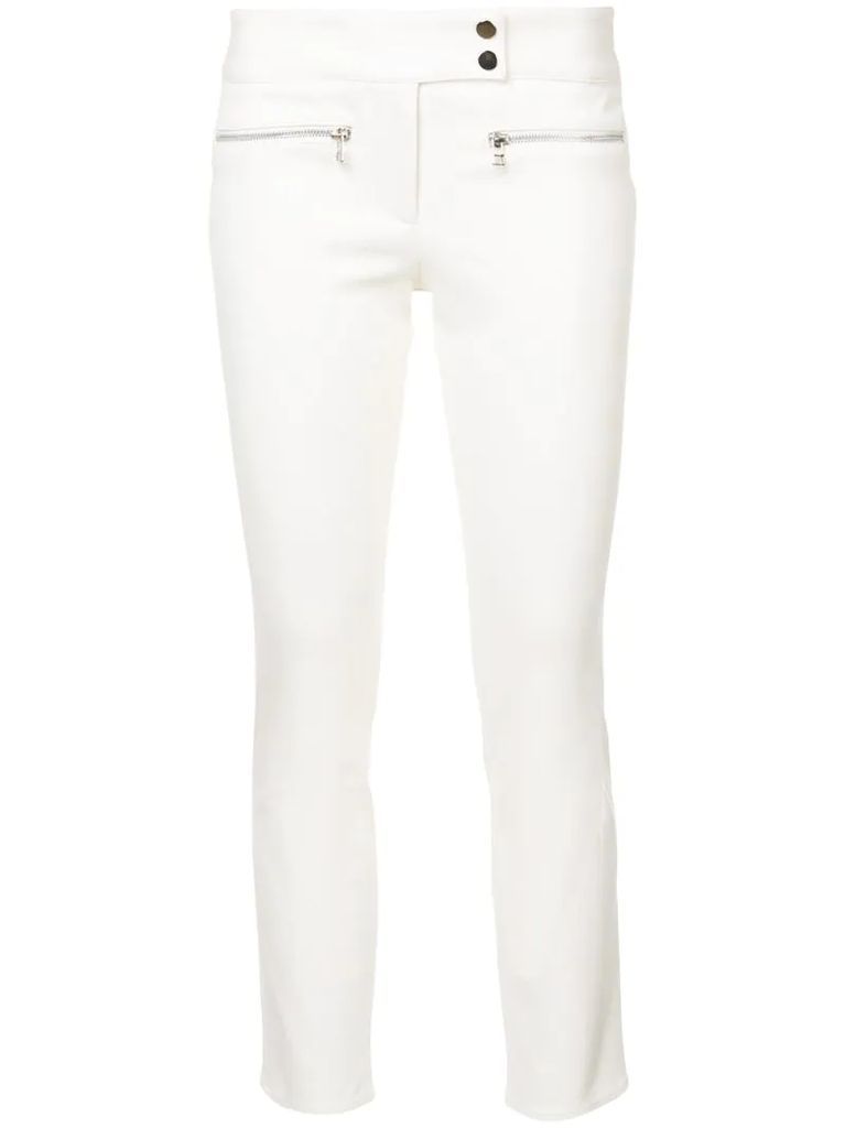 Metro cropped kicked flare trousers