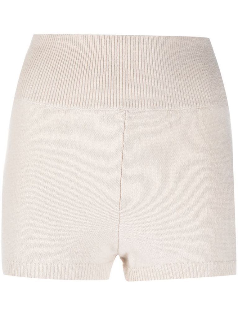 knitted wool shorts