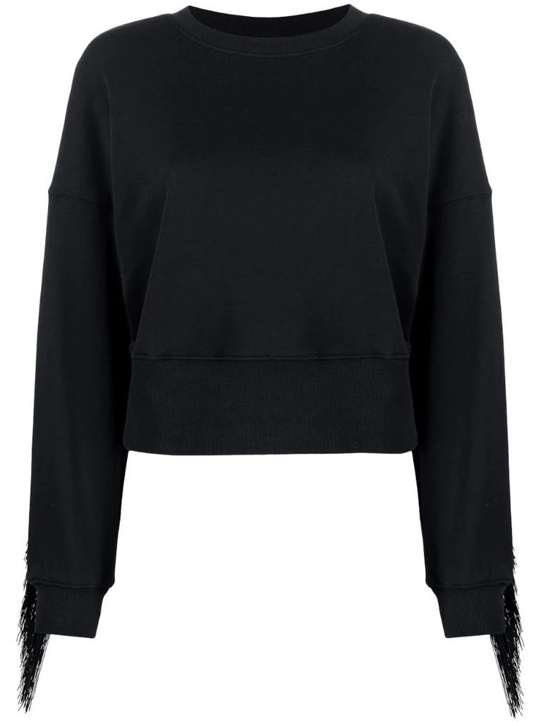 fringe-detail sweatshirt