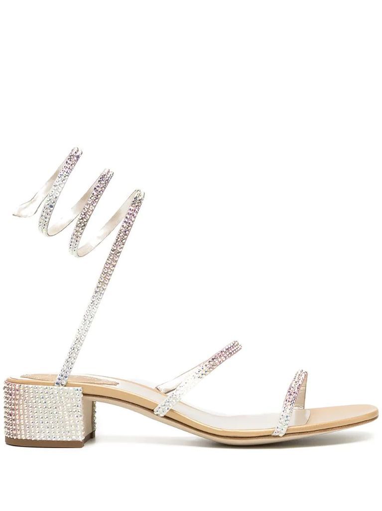 Cleo 40mm crystal-embellished sandals