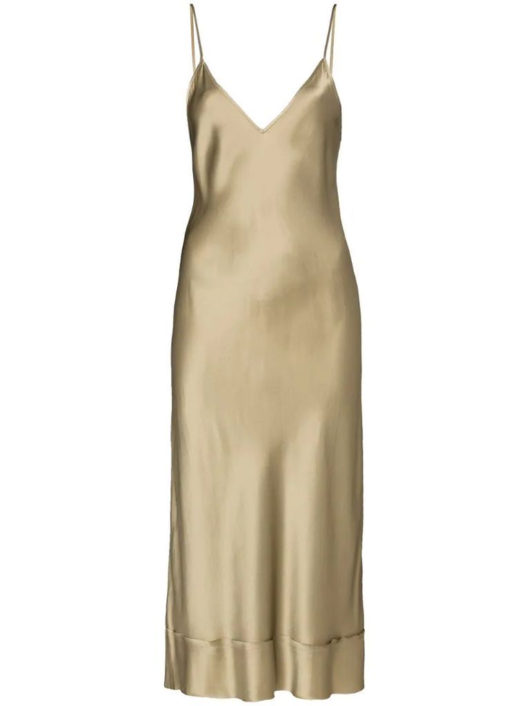 V-neck slip dress